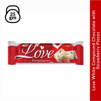 Love White Compound Chocolate with Strawberry - 25